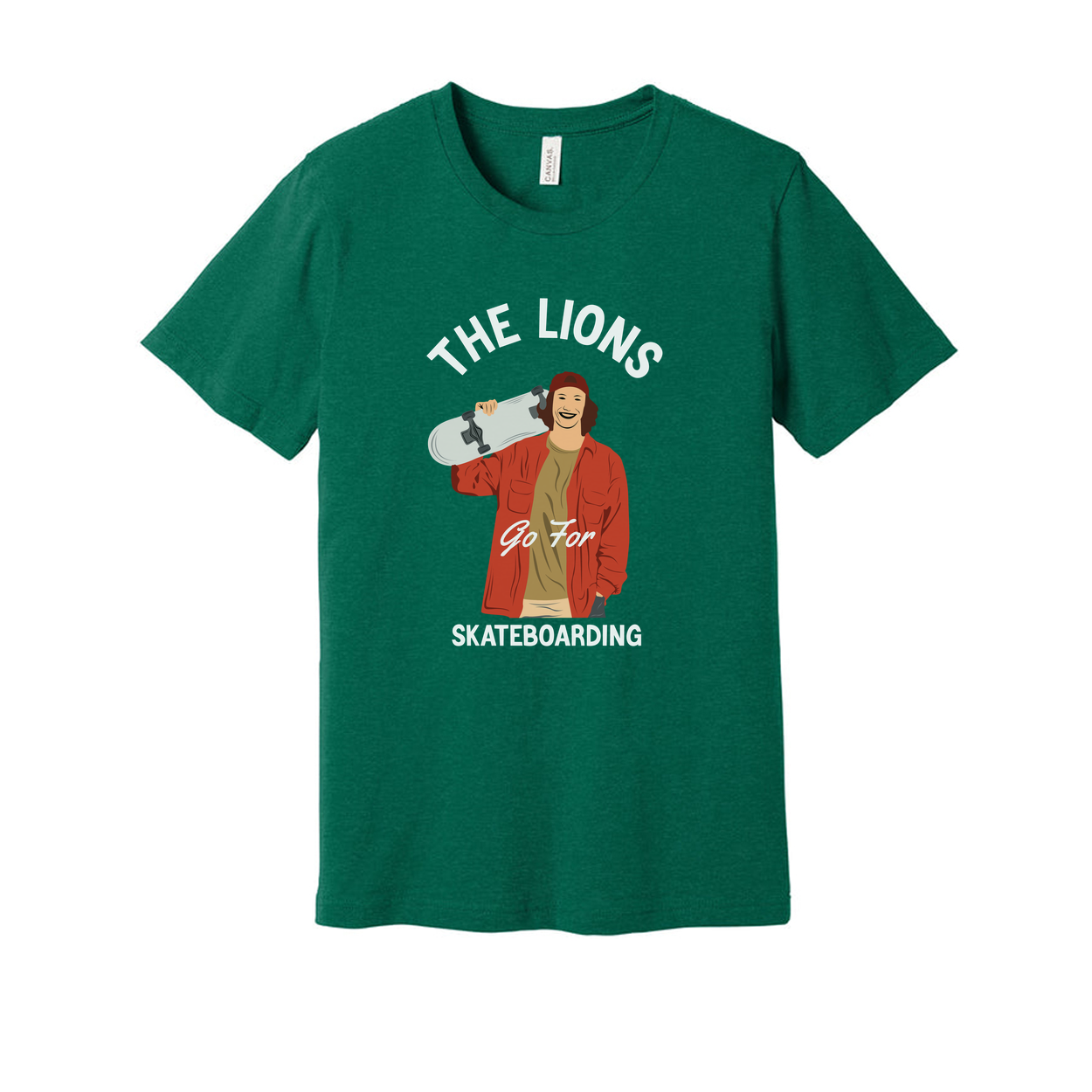 The Lions Go For Skateboarding Graphic Unisex T Shirt Featuring Rider Illustration