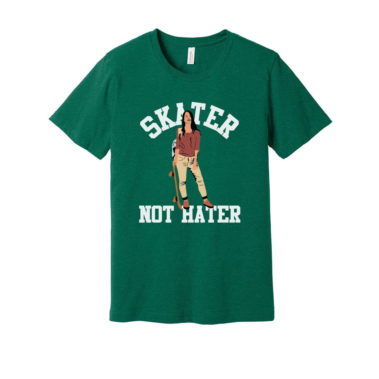 Skater Not Hater Graphic T Shirt For Unisex Skateboard Enthusiasts And Fans Everyday Wear