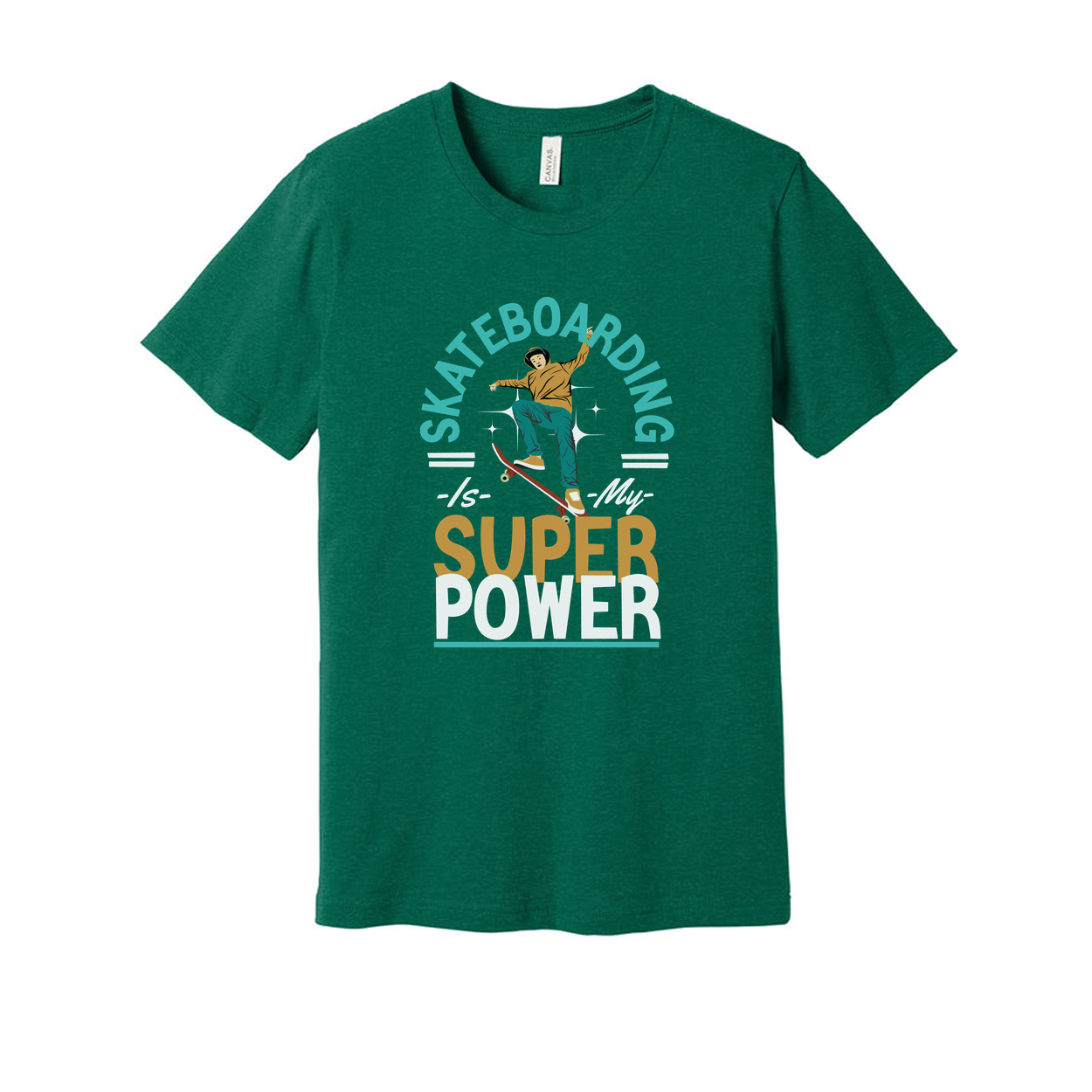 Unisex Skateboarding Graphic T Shirt With Is My Super Power Design For Daily Wear