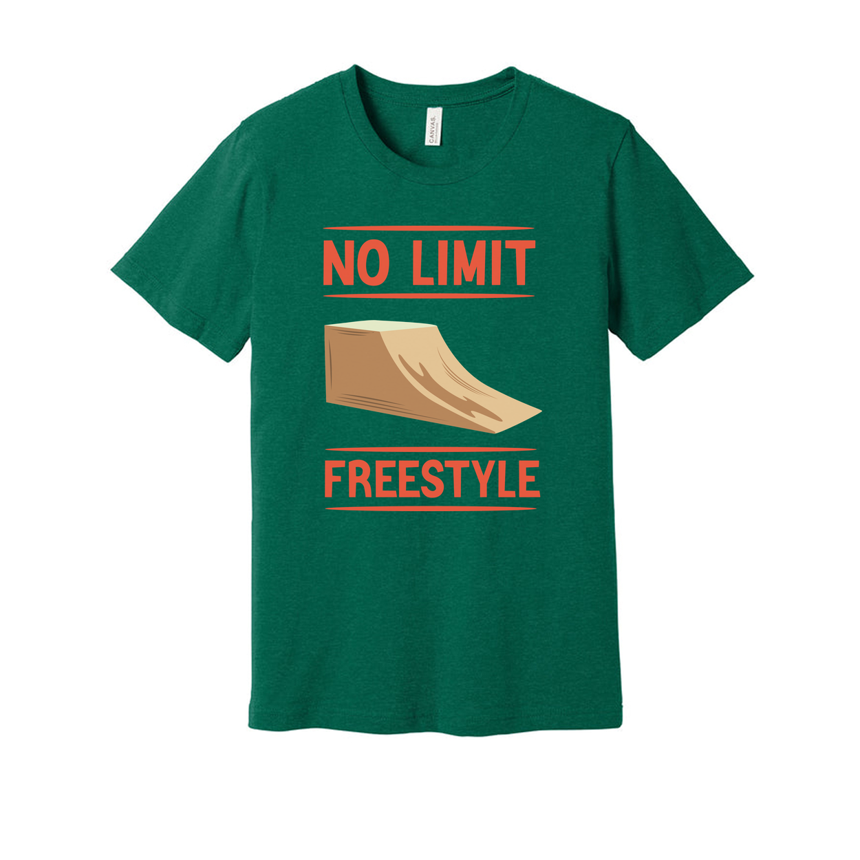 Skateboarding Unisex T Shirt With No Limit Freestyle Ramp Graphic Design Tee Casual