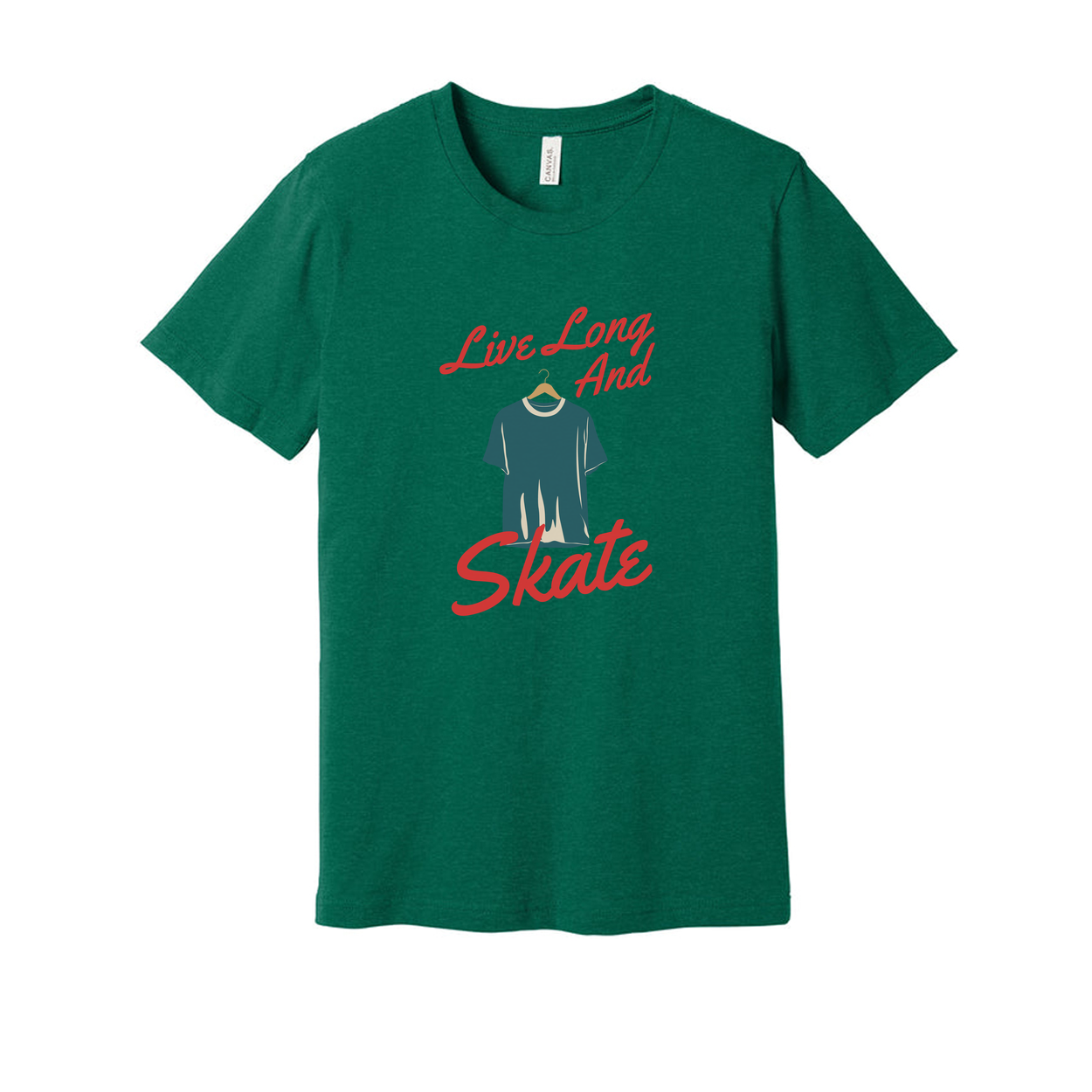 Live Long And Skate Graphic Tee Featuring Skateboarding Theme For Unisex Adults Casual Wear
