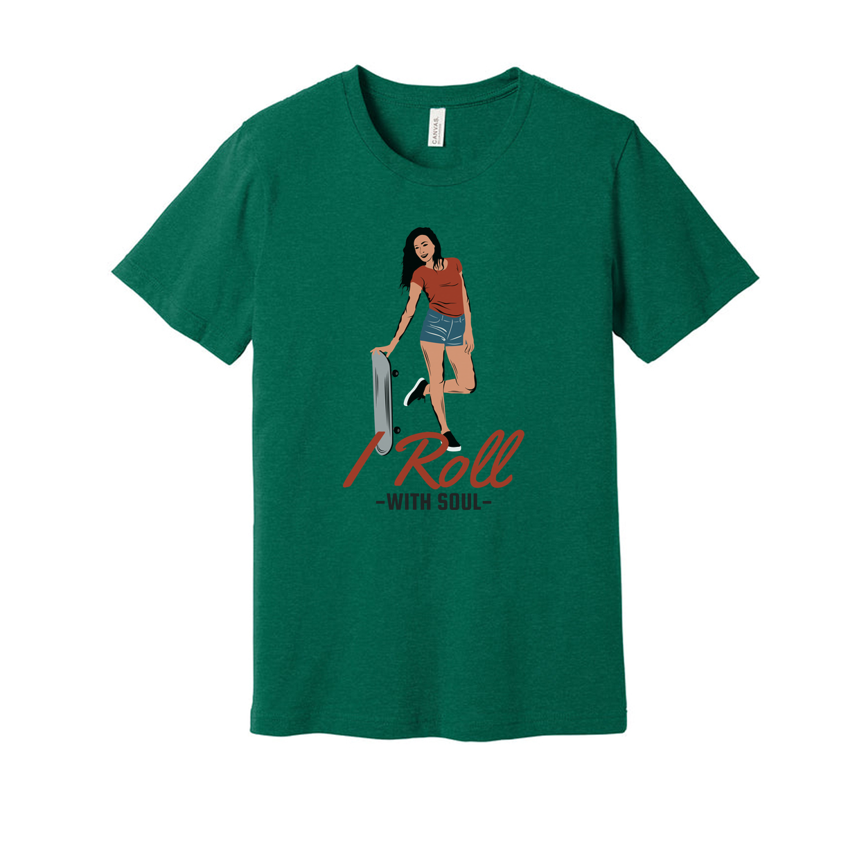 Unisex Skateboarding Graphic T Shirt With Soul I Roll Design For Skate Culture Enthusiasts