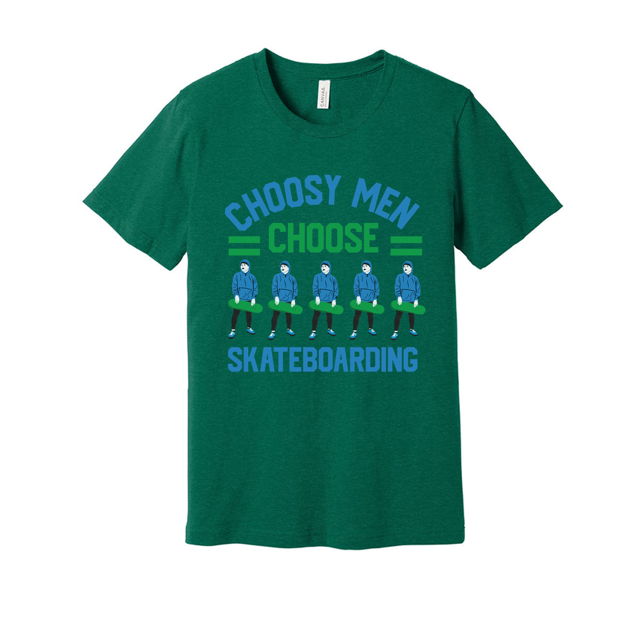 Unisex Skateboarding Graphic T-Shirt Featuring Choose Men Choose Design With Skateboarders