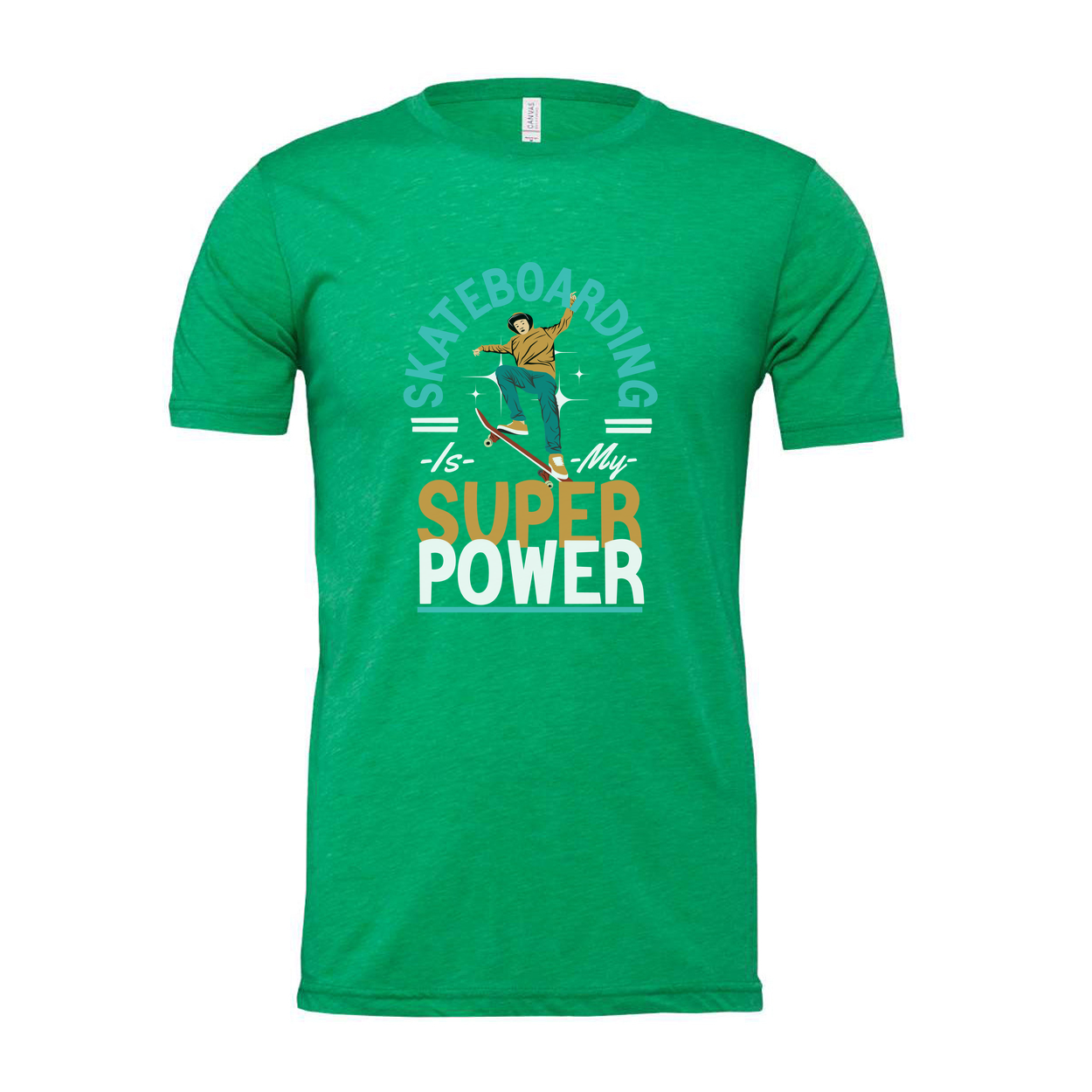 Unisex Skateboarding Graphic T Shirt With Is My Super Power Design For Daily Wear