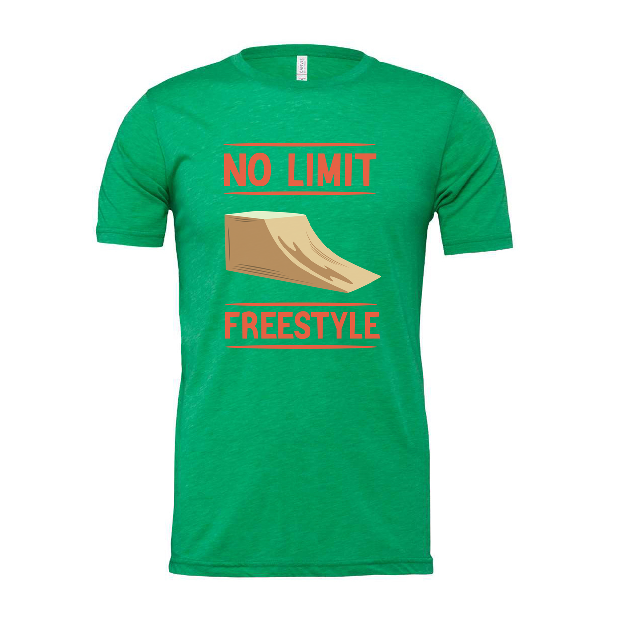 Skateboarding Unisex T Shirt With No Limit Freestyle Ramp Graphic Design Tee Casual