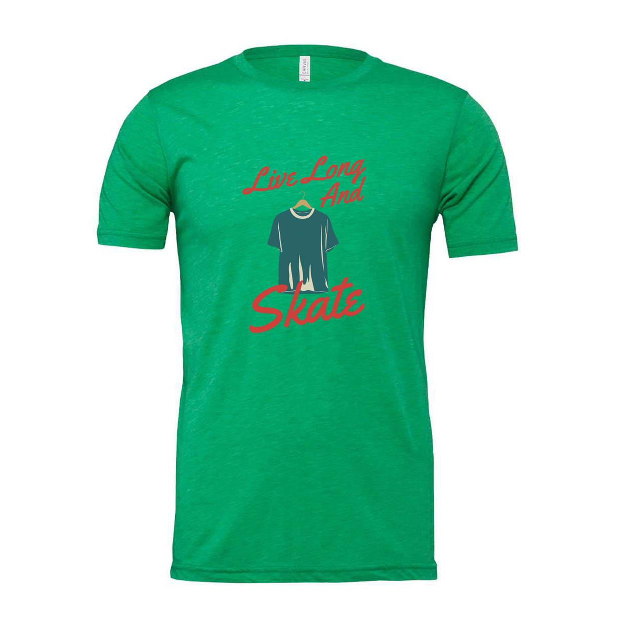 Live Long And Skate Graphic Tee Featuring Skateboarding Theme For Unisex Adults Casual Wear
