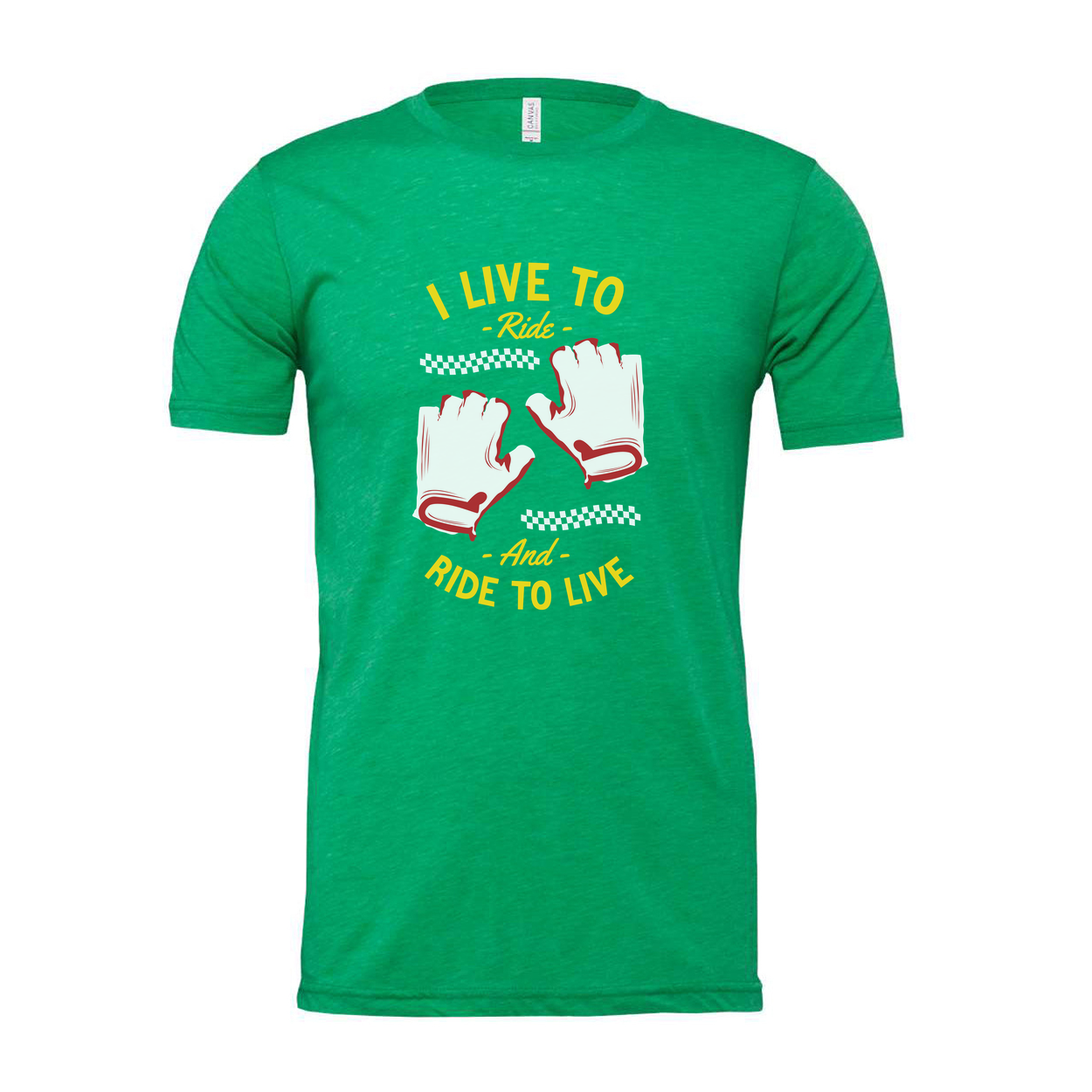 Unisex Skateboarding T Shirt With Ride To Live Graphic Gloves Design For Casual Wear