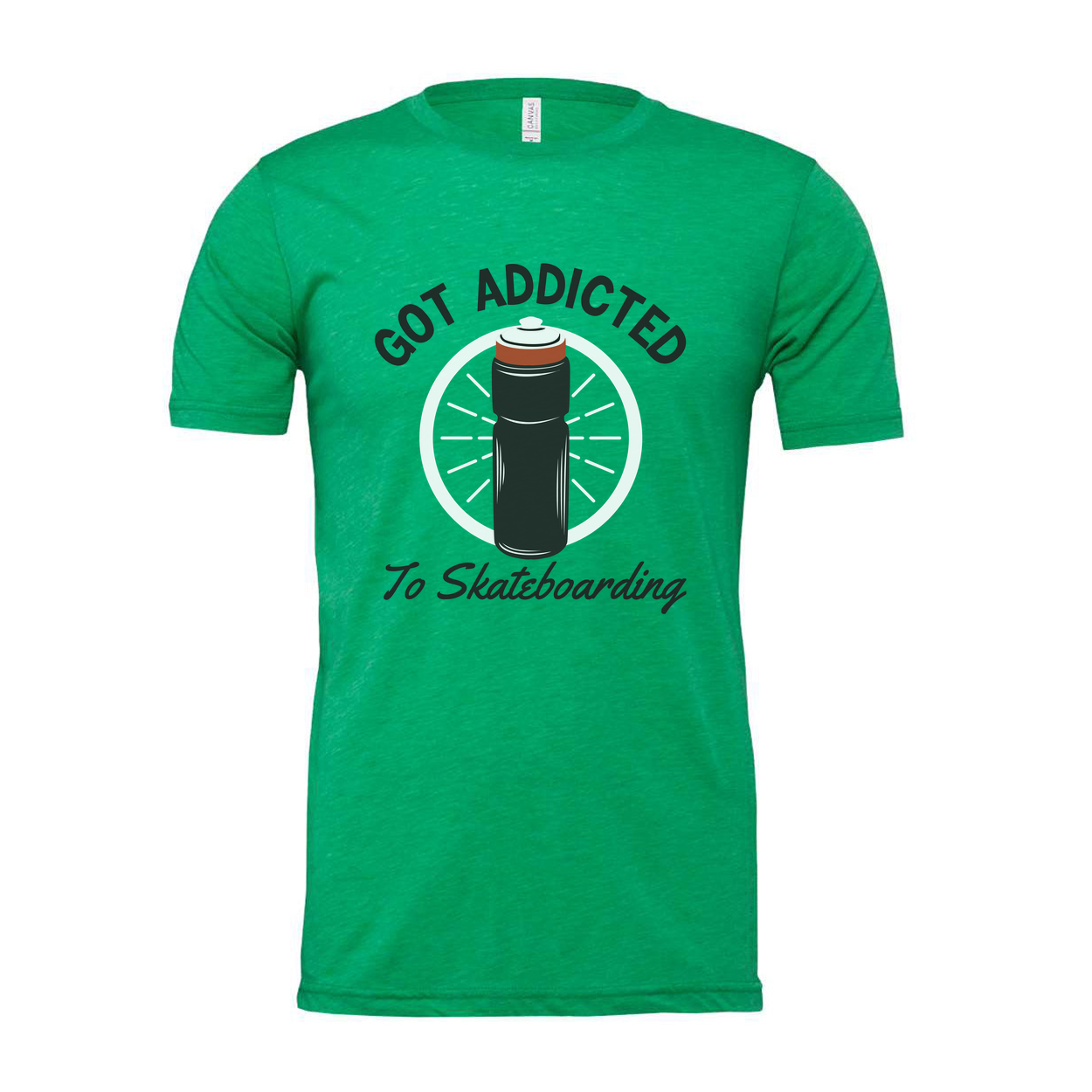 Unisex Skateboarding Graphic T Shirt With Got Addicted To Skateboarding Design For Fans