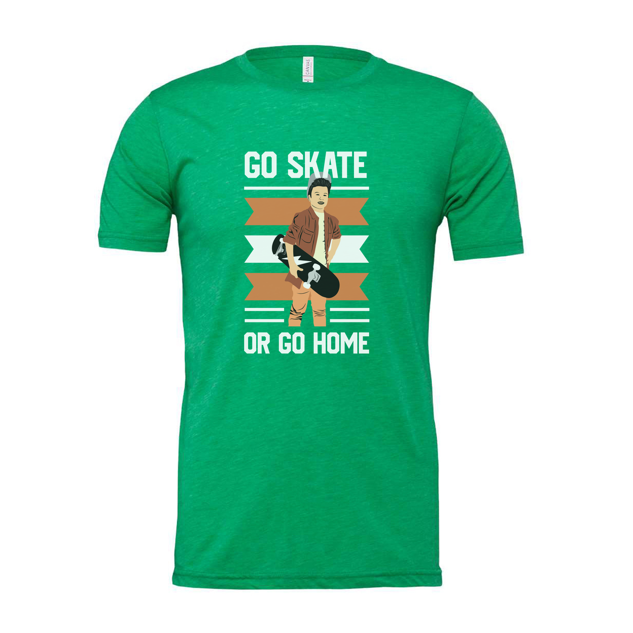 Go Skate Or Go Home Unisex Graphic T Shirt Featuring Skater Illustration For Streetwear Fans
