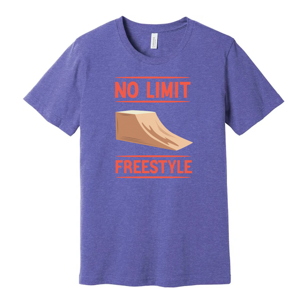 Skateboarding Unisex T Shirt With No Limit Freestyle Ramp Graphic Design Tee Casual