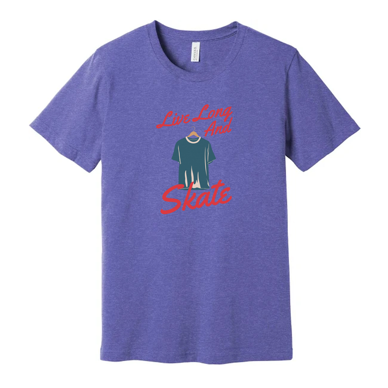 Live Long And Skate Graphic Tee Featuring Skateboarding Theme For Unisex Adults Casual Wear
