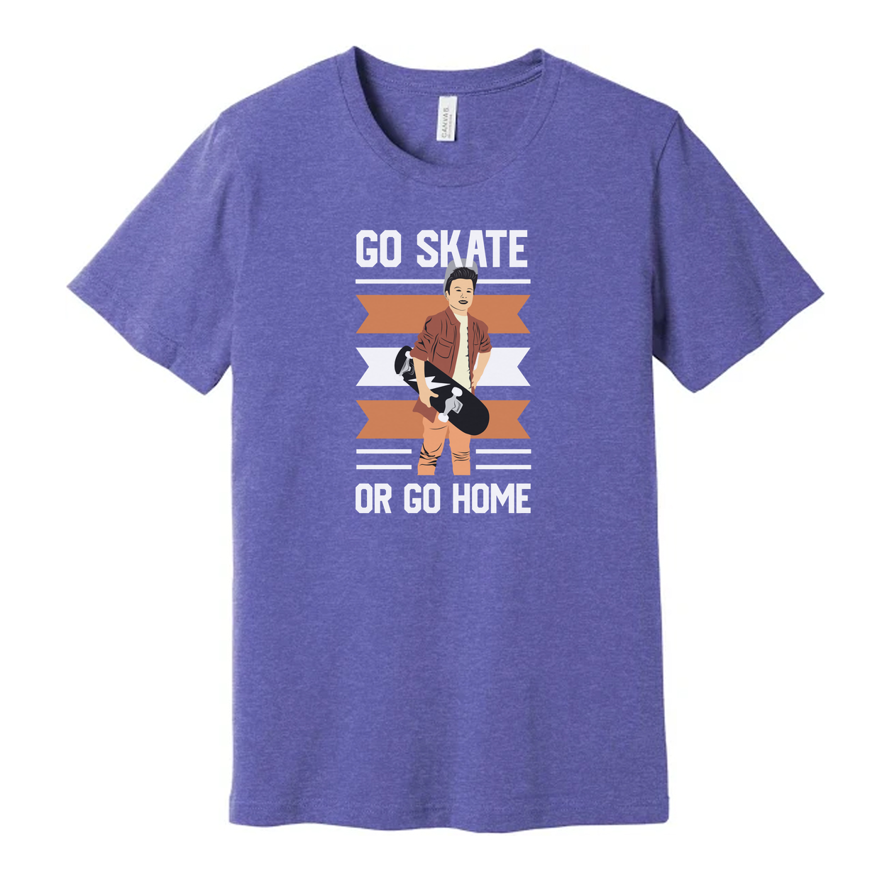 Go Skate Or Go Home Unisex Graphic T Shirt Featuring Skater Illustration For Streetwear Fans