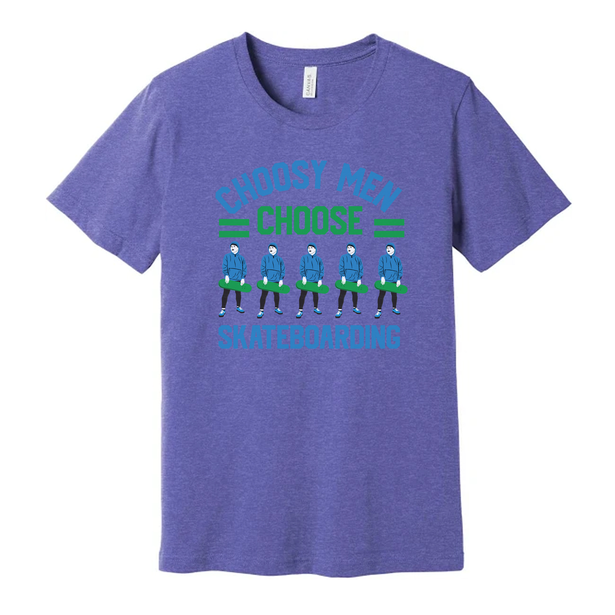 Unisex Skateboarding Graphic T-Shirt Featuring Choose Men Choose Design With Skateboarders