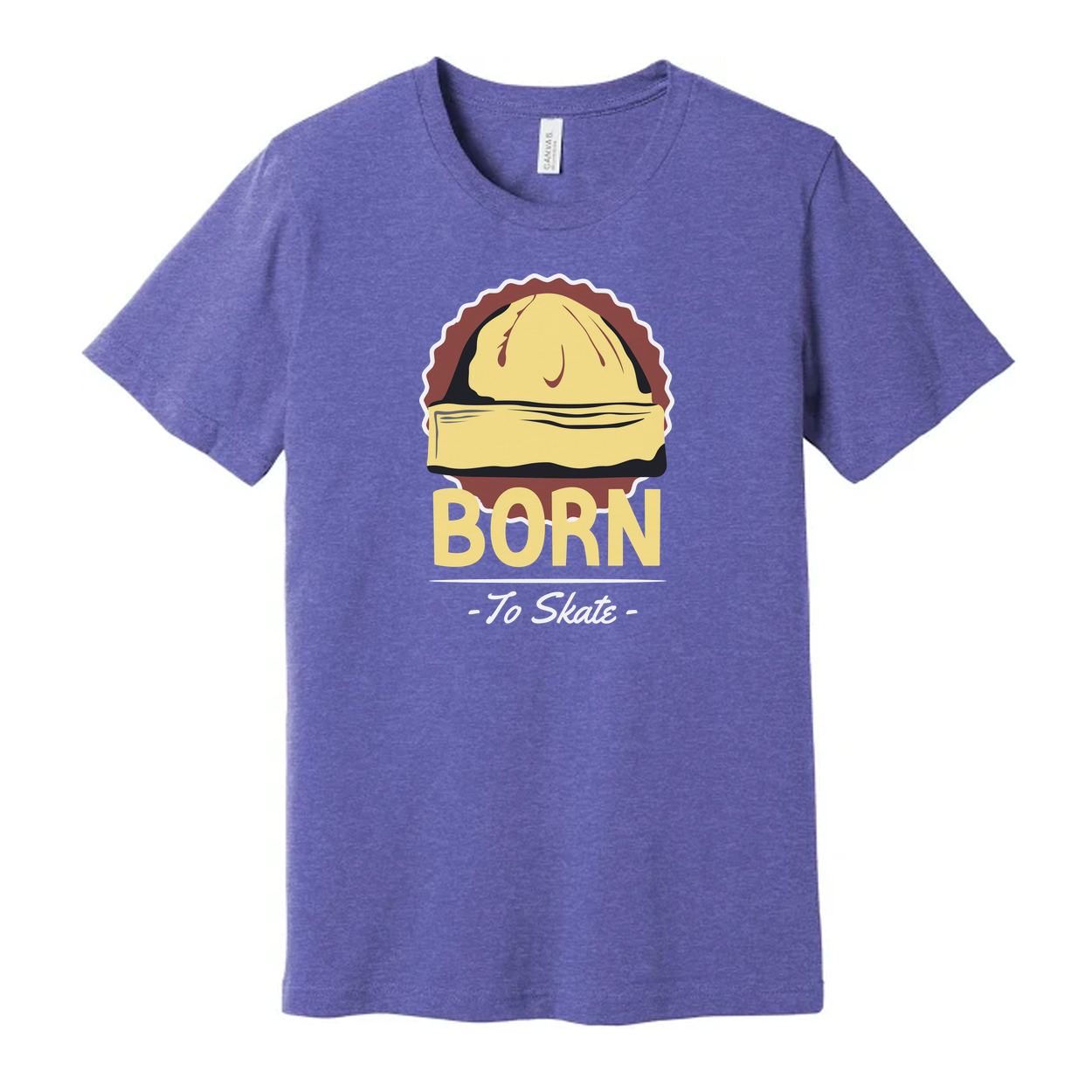Born To Skate Graphic Unisex T Shirt With Skateboard Design Casual Everyday Tees Collection