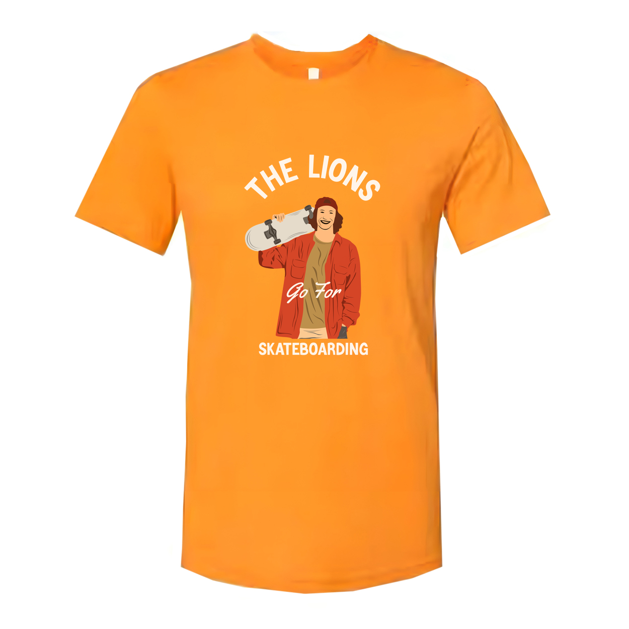 The Lions Go For Skateboarding Graphic Unisex T Shirt Featuring Rider Illustration