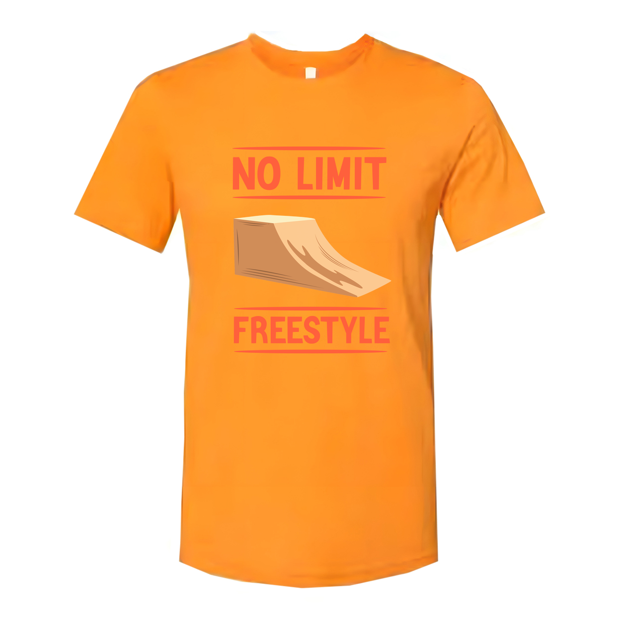 Skateboarding Unisex T Shirt With No Limit Freestyle Ramp Graphic Design Tee Casual