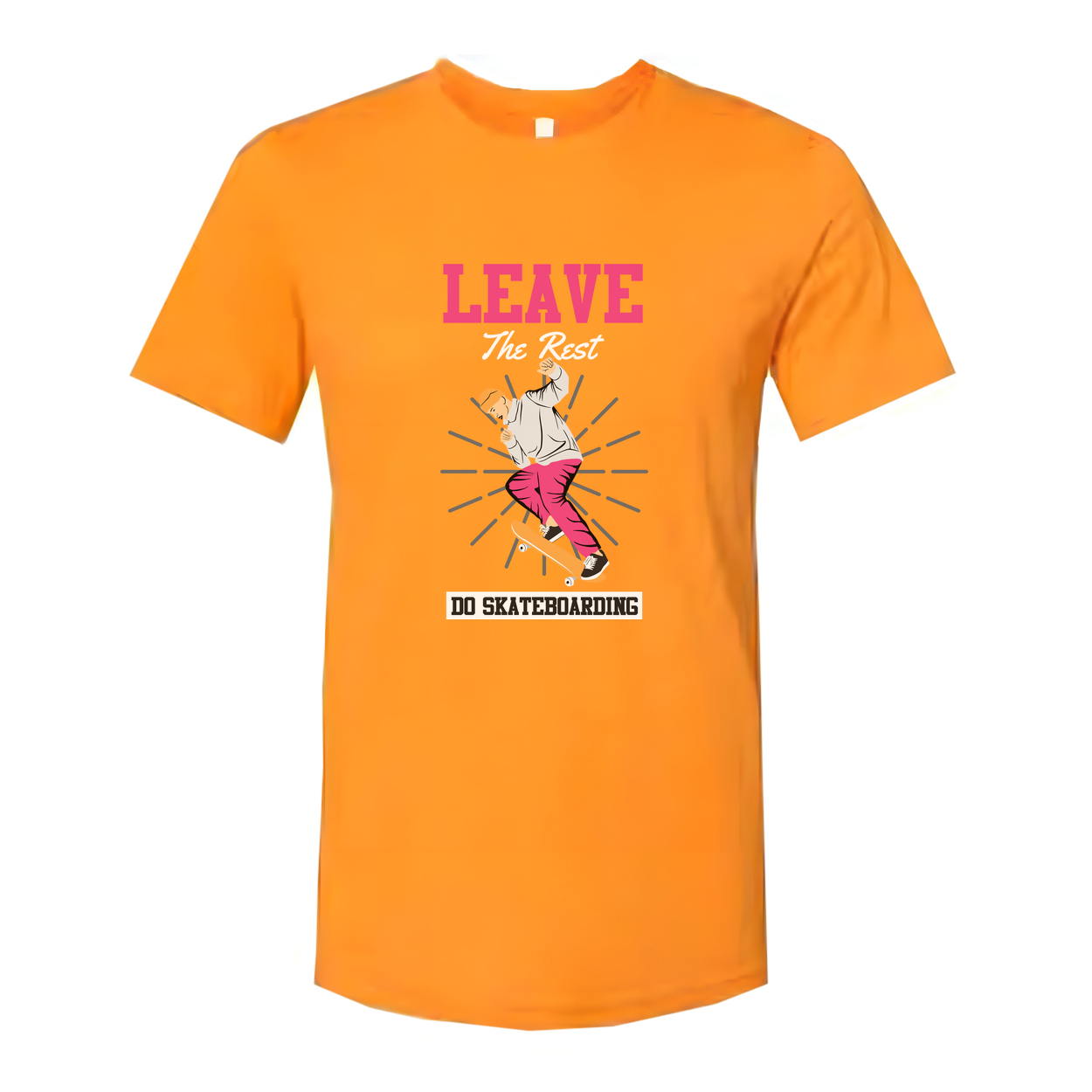 Leave The Rest Do Skateboarding Graphic T Shirt For Men And Women Unisex Short Sleeve Casual Tee