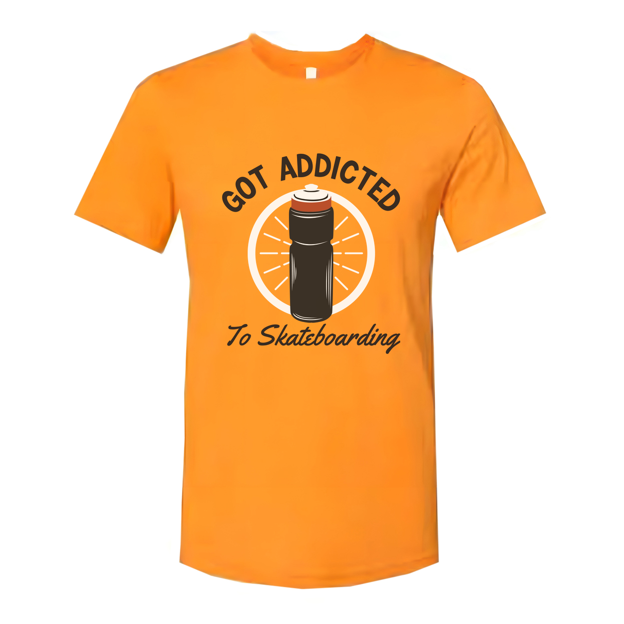 Unisex Skateboarding Graphic T Shirt With Got Addicted To Skateboarding Design For Fans