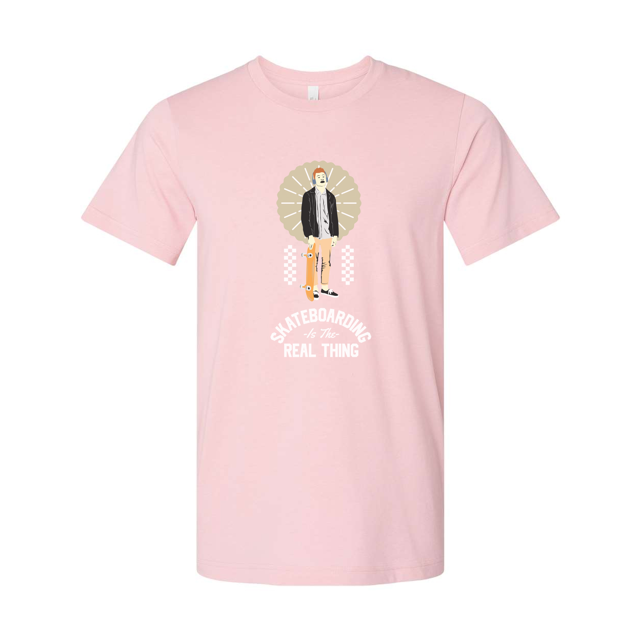 Unisex Skateboarding Graphic T Shirt With Skater Illustration And Skateboarding Is The Real Thing