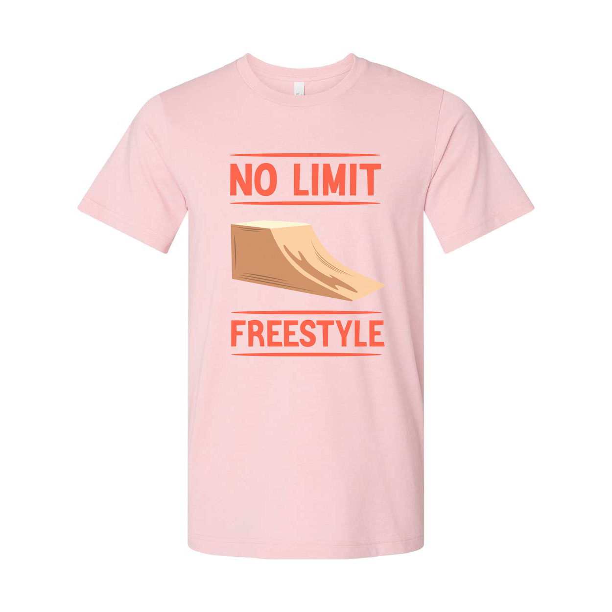 Skateboarding Unisex T Shirt With No Limit Freestyle Ramp Graphic Design Tee Casual