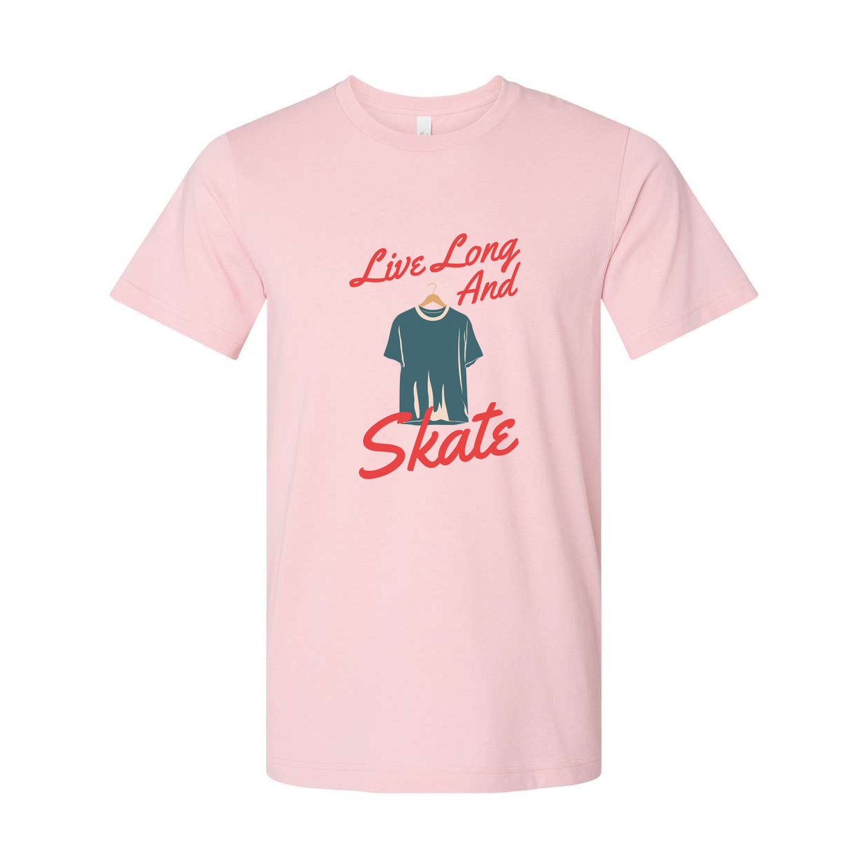 Live Long And Skate Graphic Tee Featuring Skateboarding Theme For Unisex Adults Casual Wear