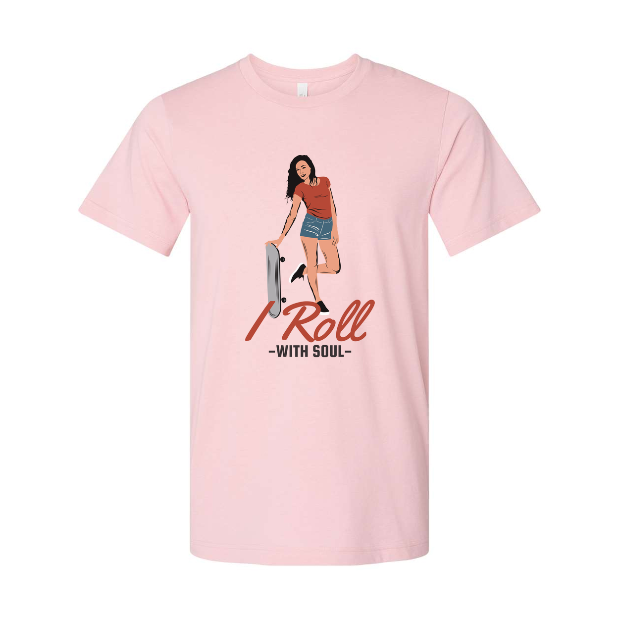 Unisex Skateboarding Graphic T Shirt With Soul I Roll Design For Skate Culture Enthusiasts