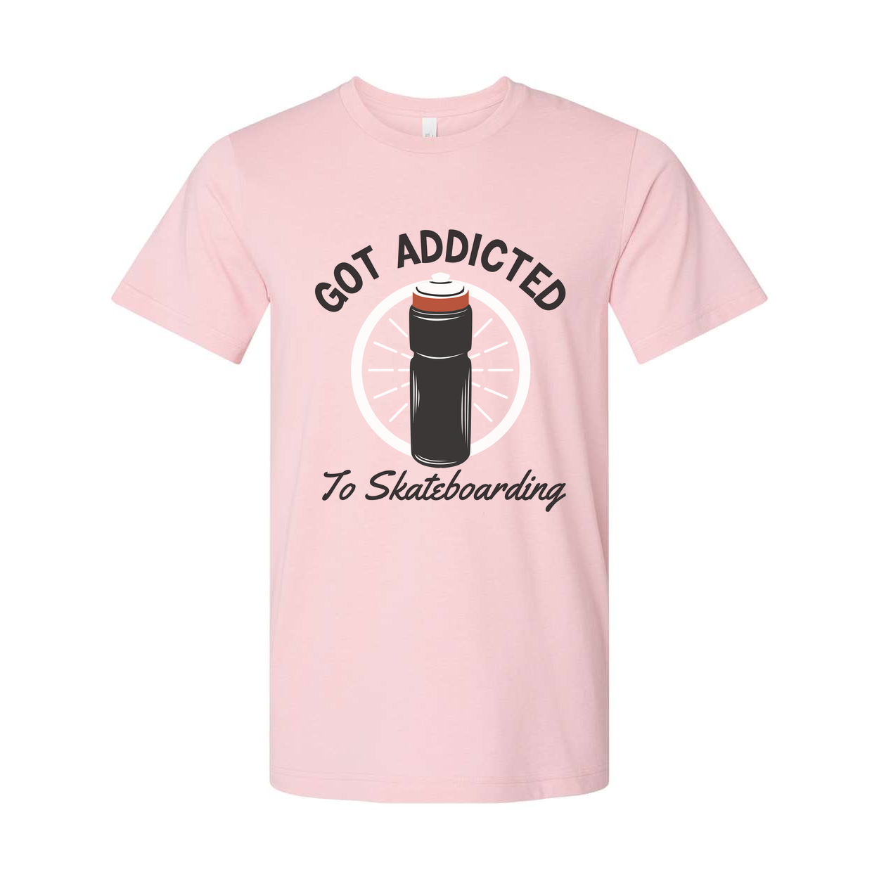 Unisex Skateboarding Graphic T Shirt With Got Addicted To Skateboarding Design For Fans