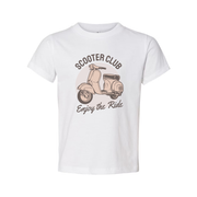 Unisex Scooter Club T Shirt With Vintage Scooter Graphic And Ride Message Design