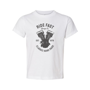 Ride Fast Garage Co V Twin Engine Graphic T Shirt Unisex Motorcycle Enthusiasts Est 1979 Classic Hand Made