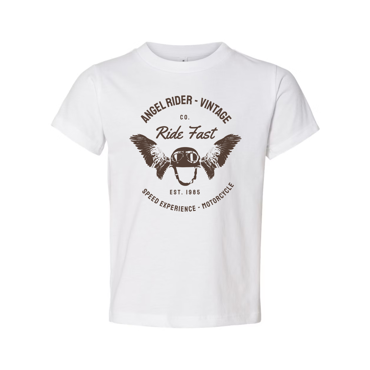 Angel Rider Vintage Motorcycle Graphic T Shirt Unisex Ride Fast Est 1985 Speed Experience Motorcycle Artwork