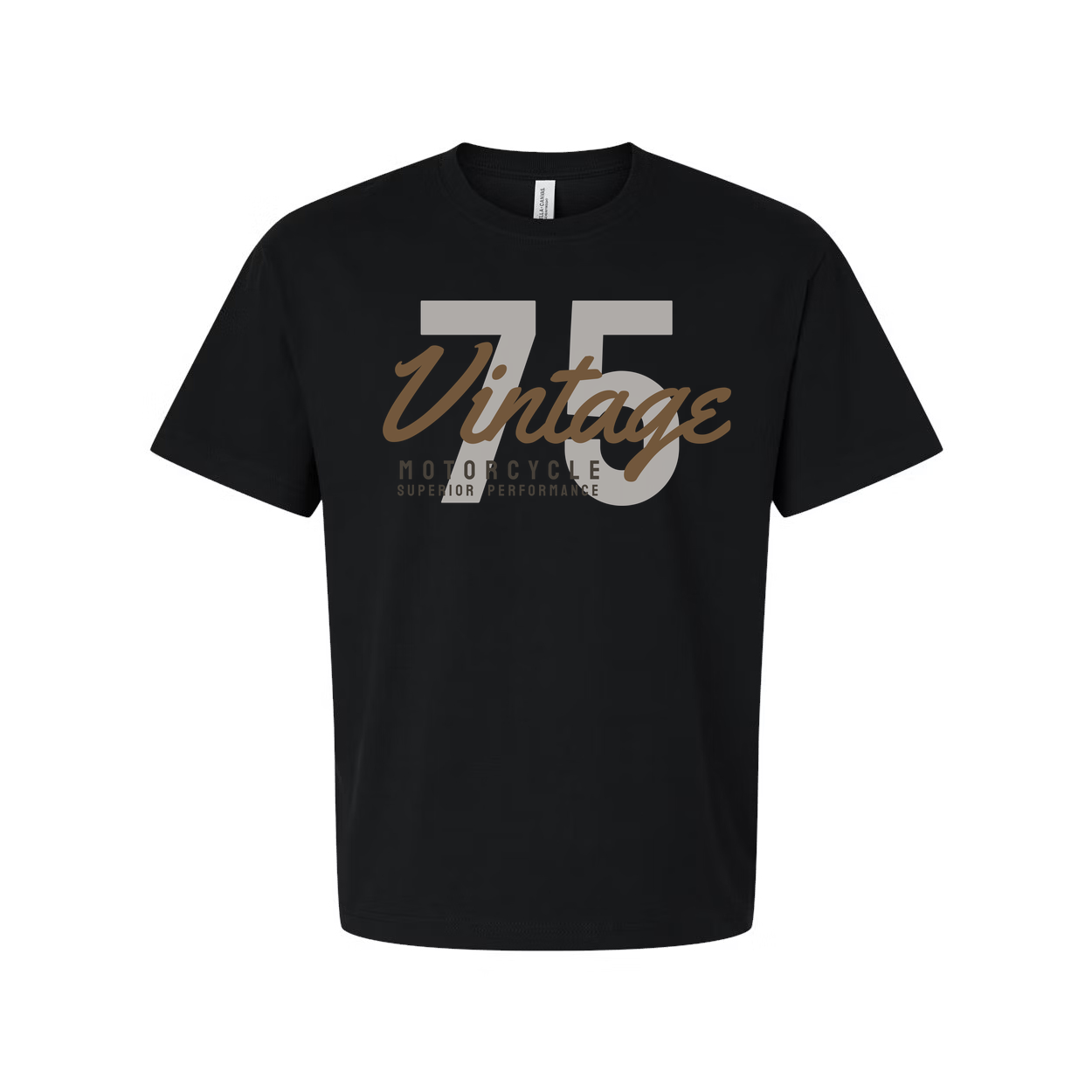 Vintage 75 Motorcycle Graphic T Shirt Unisex Casual Tee With Retro Design And Classic Style