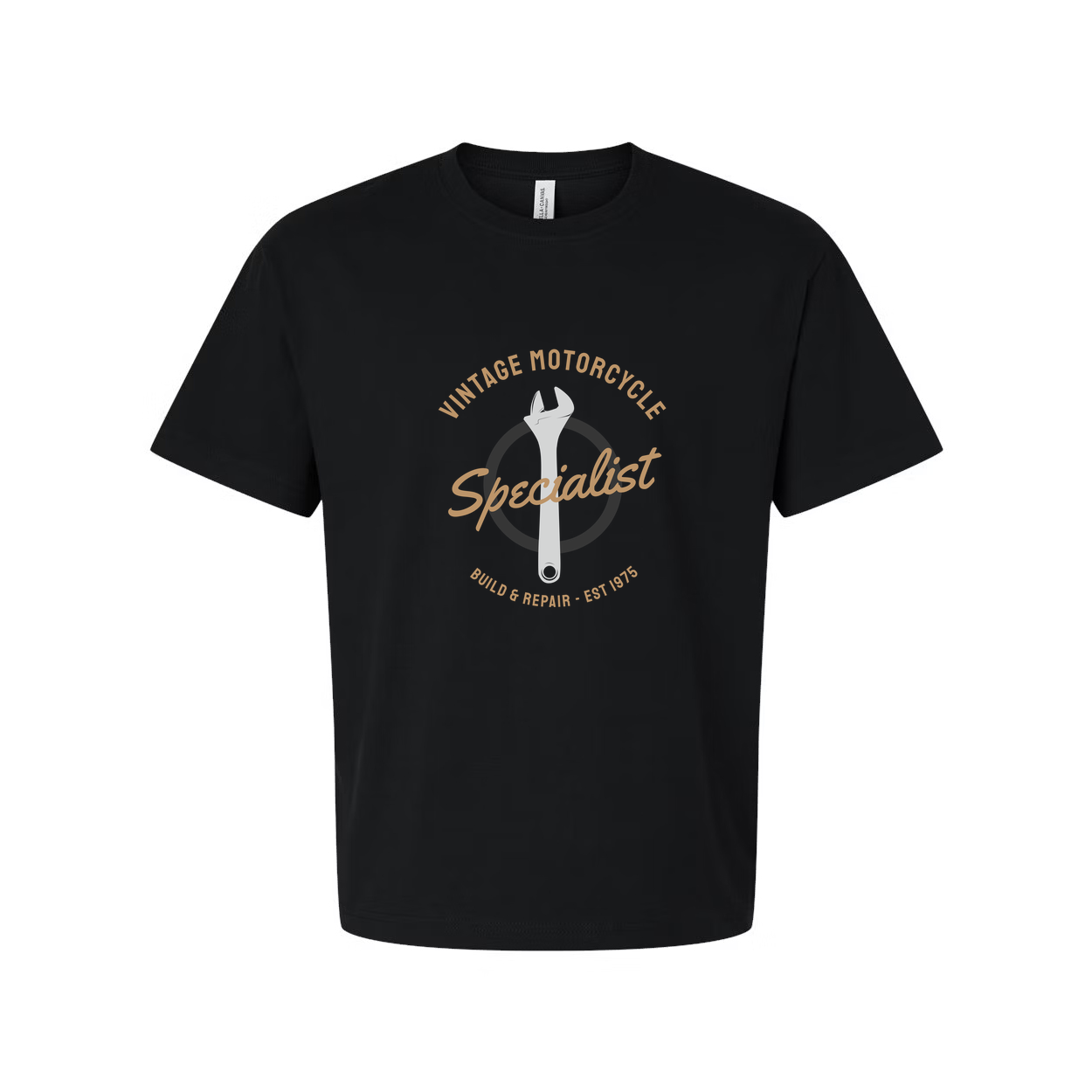 Vintage Motorcycle Specialist Graphic Tee For Enthusiasts Build And Repair Est 1975