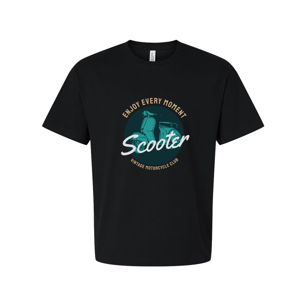 Vintage Scooter Graphic T Shirt With Emblem Unisex Casual Tee For Motorcycle Lovers And Riders