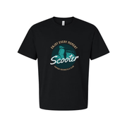 Vintage Scooter Graphic T Shirt With Emblem Unisex Casual Tee For Motorcycle Lovers And Riders