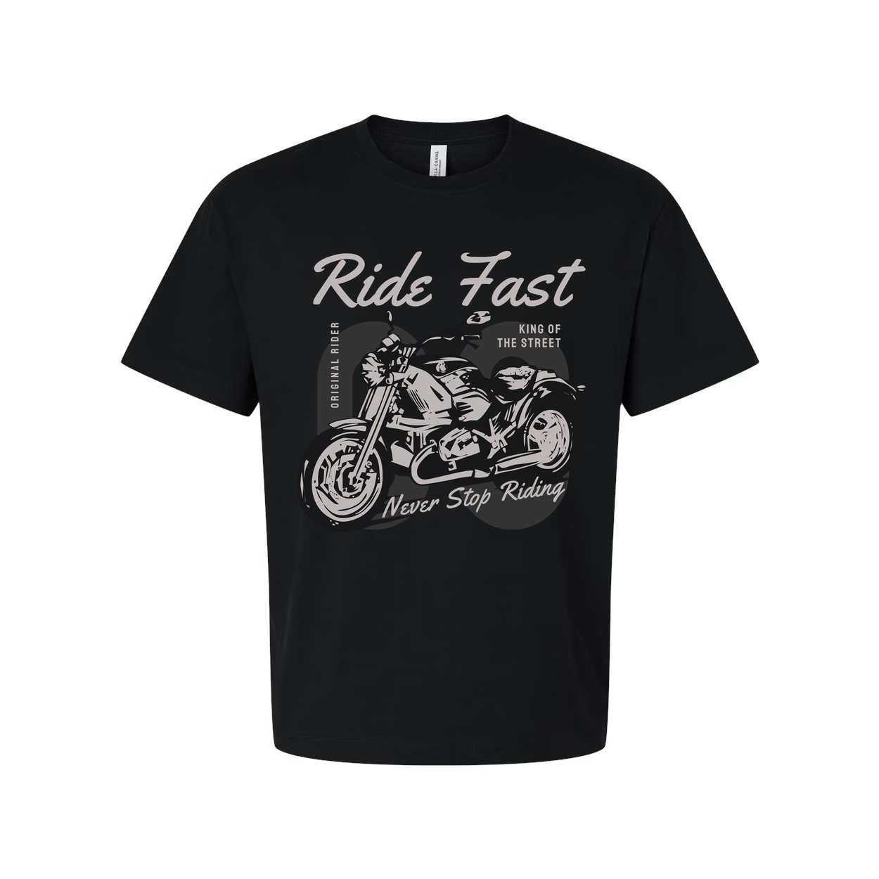 Ride Fast Motorcycle Graphic T Shirt For Men And Women With Never Stop Riding Design