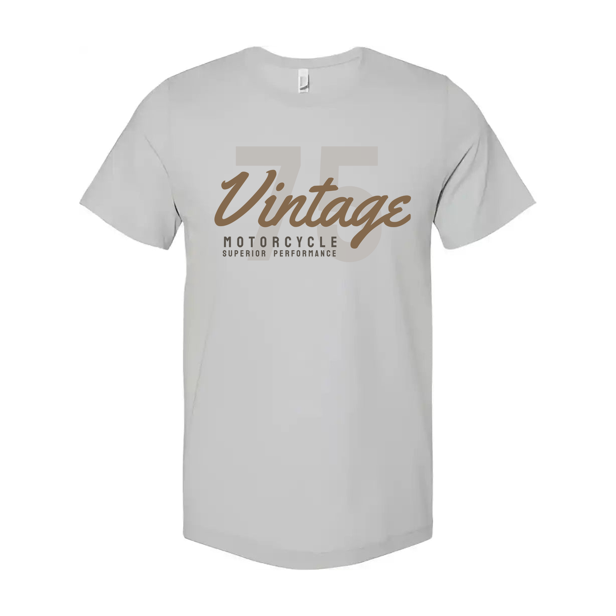 Vintage 75 Motorcycle Graphic T Shirt Unisex Casual Tee With Retro Design And Classic Style