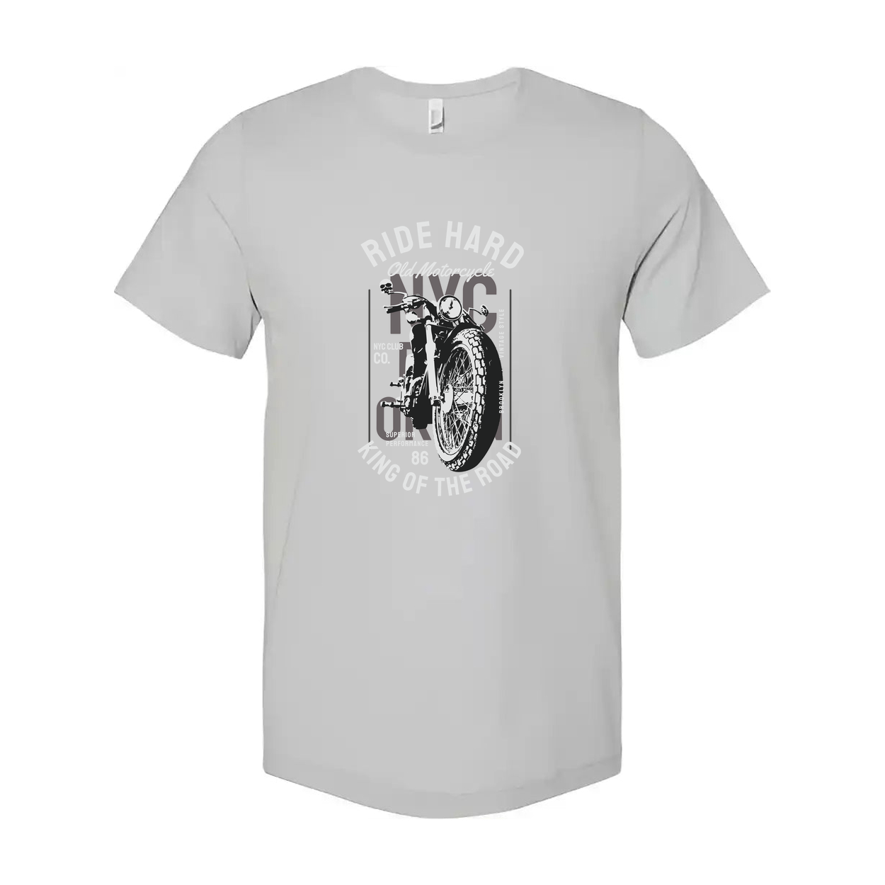 Unisex Motorcycle Graphic Tee With Vintage Bike Print And NYC Design For Riders Everywhere