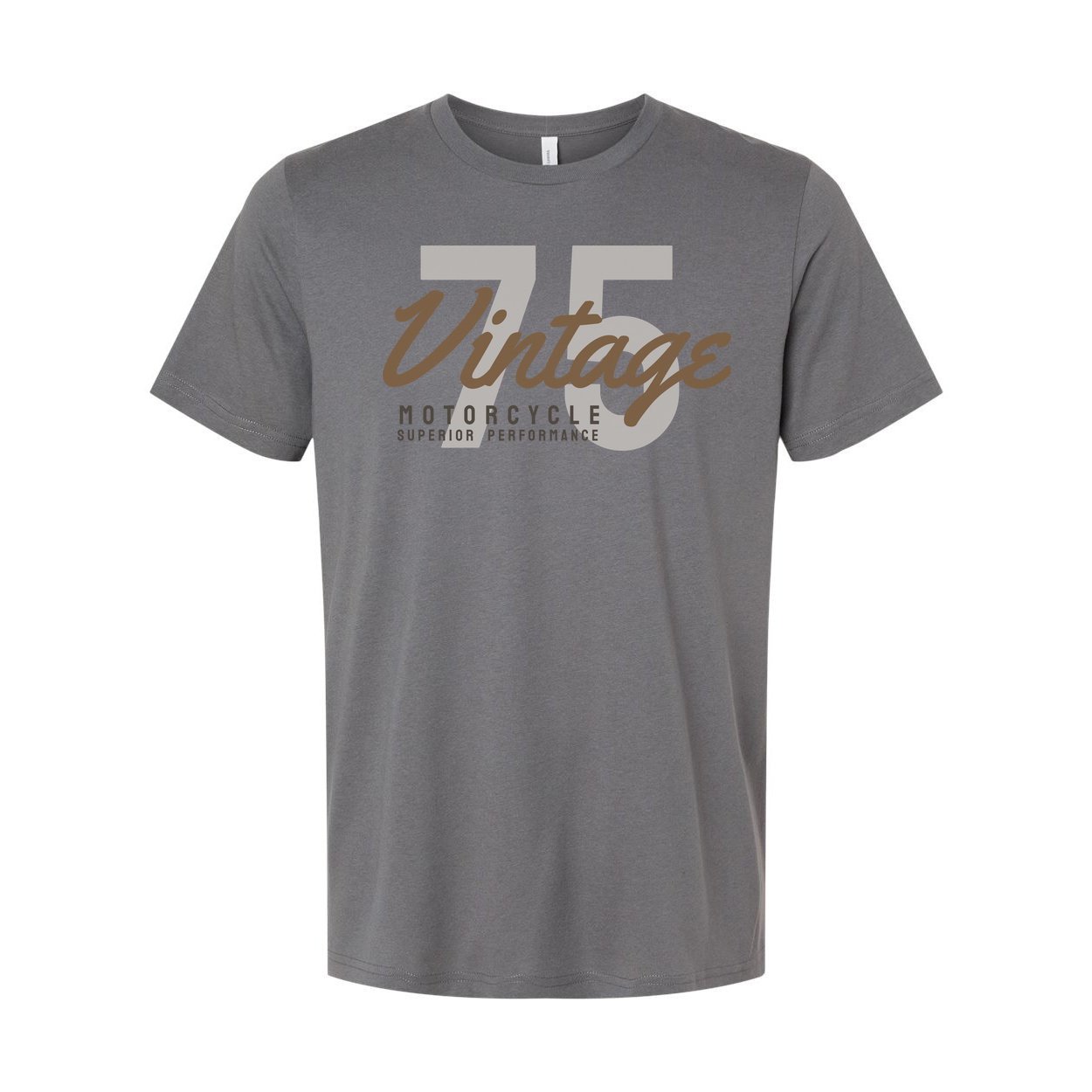 Vintage 75 Motorcycle Graphic T Shirt Unisex Casual Tee With Retro Design And Classic Style