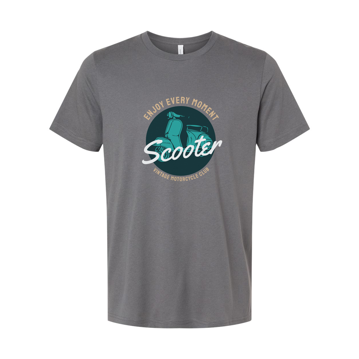 Vintage Scooter Graphic T Shirt With Emblem Unisex Casual Tee For Motorcycle Lovers And Riders