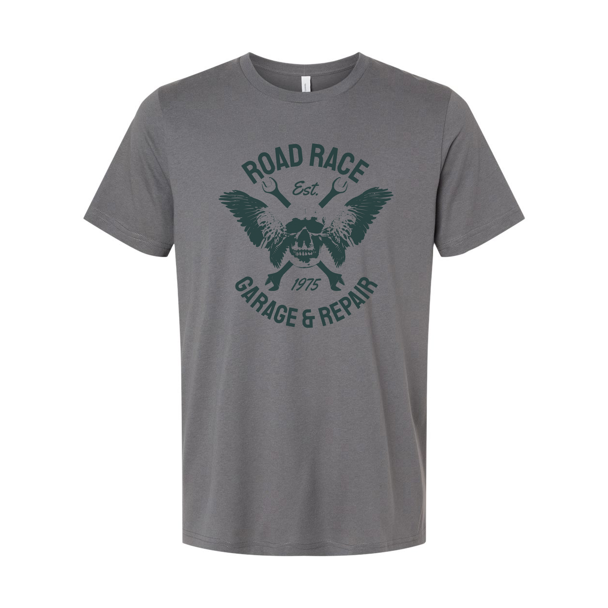 Unisex Road Race Est 1975 Wings And Skull Graphic T Shirt