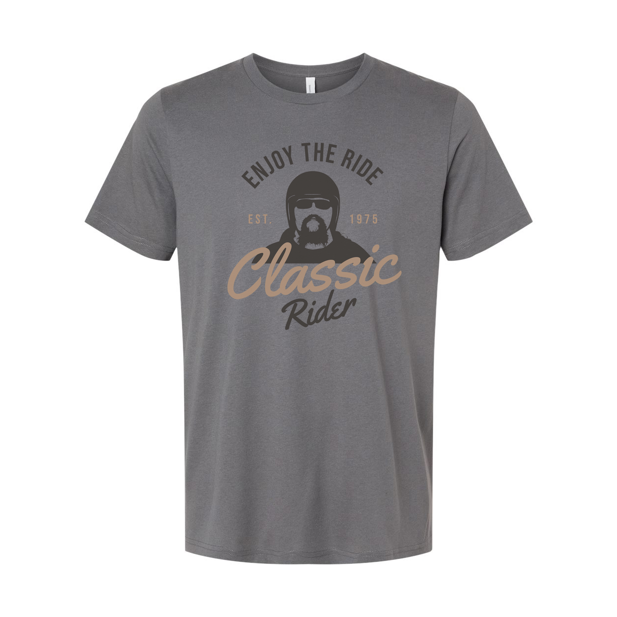 Unisex Motorcycle Graphic Tee Featuring Classic Rider Design With Vintage Elements Est 1975