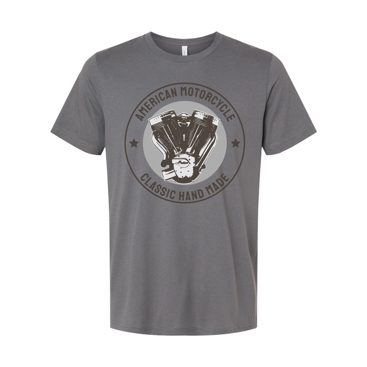 American Motorcycle Engine Emblem Unisex T Shirt Classic Hand Made Graphic Tee With Vintage Style Design