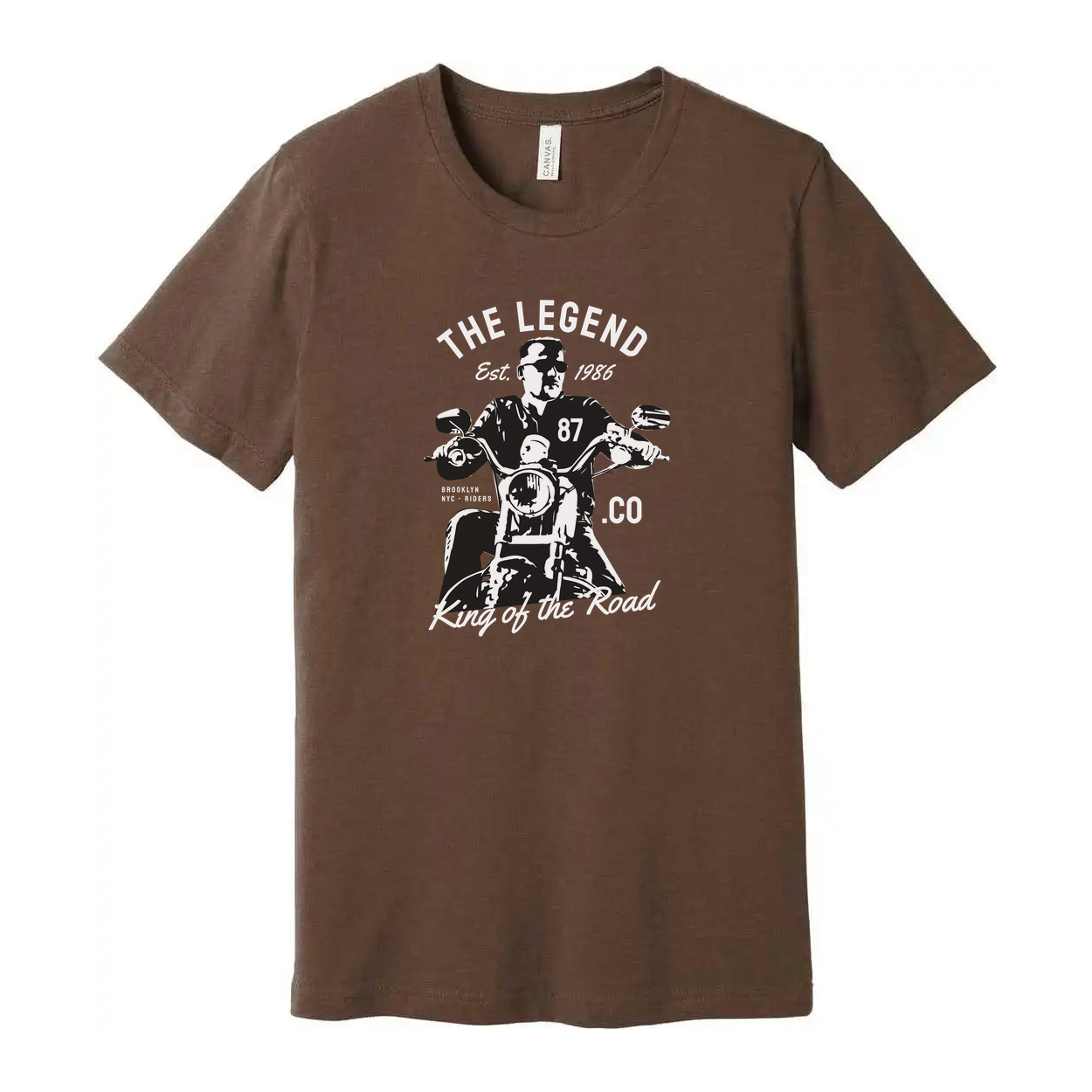 Motorcycle Rider Graphic Tee Unisex T Shirt With Vintage Legend Design King Of The Road
