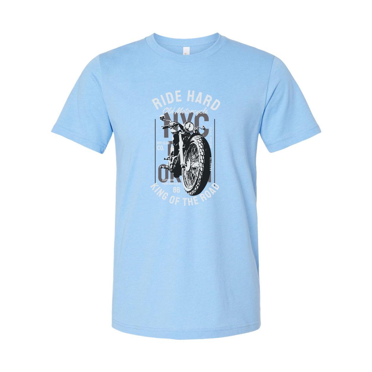Unisex Motorcycle Graphic Tee With Vintage Bike Print And NYC Design For Riders Everywhere