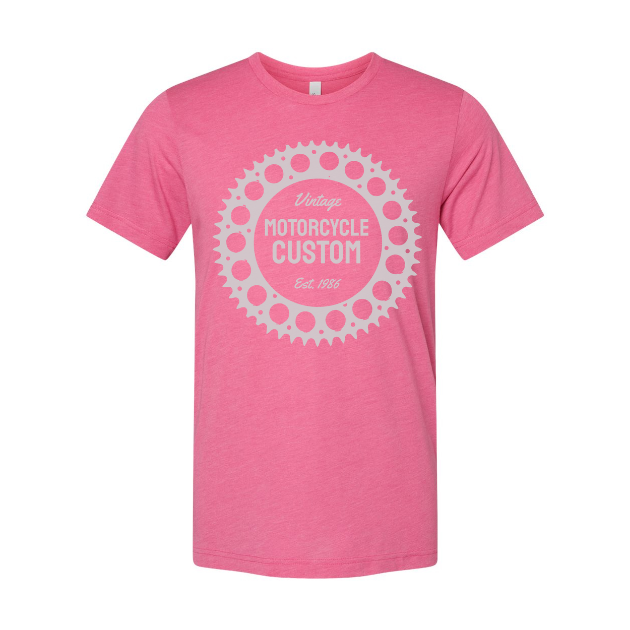 Vintage Motorcycle Custom Gear Circle Graphic T Shirt For Unisex Casual Wear Everyday Apparel