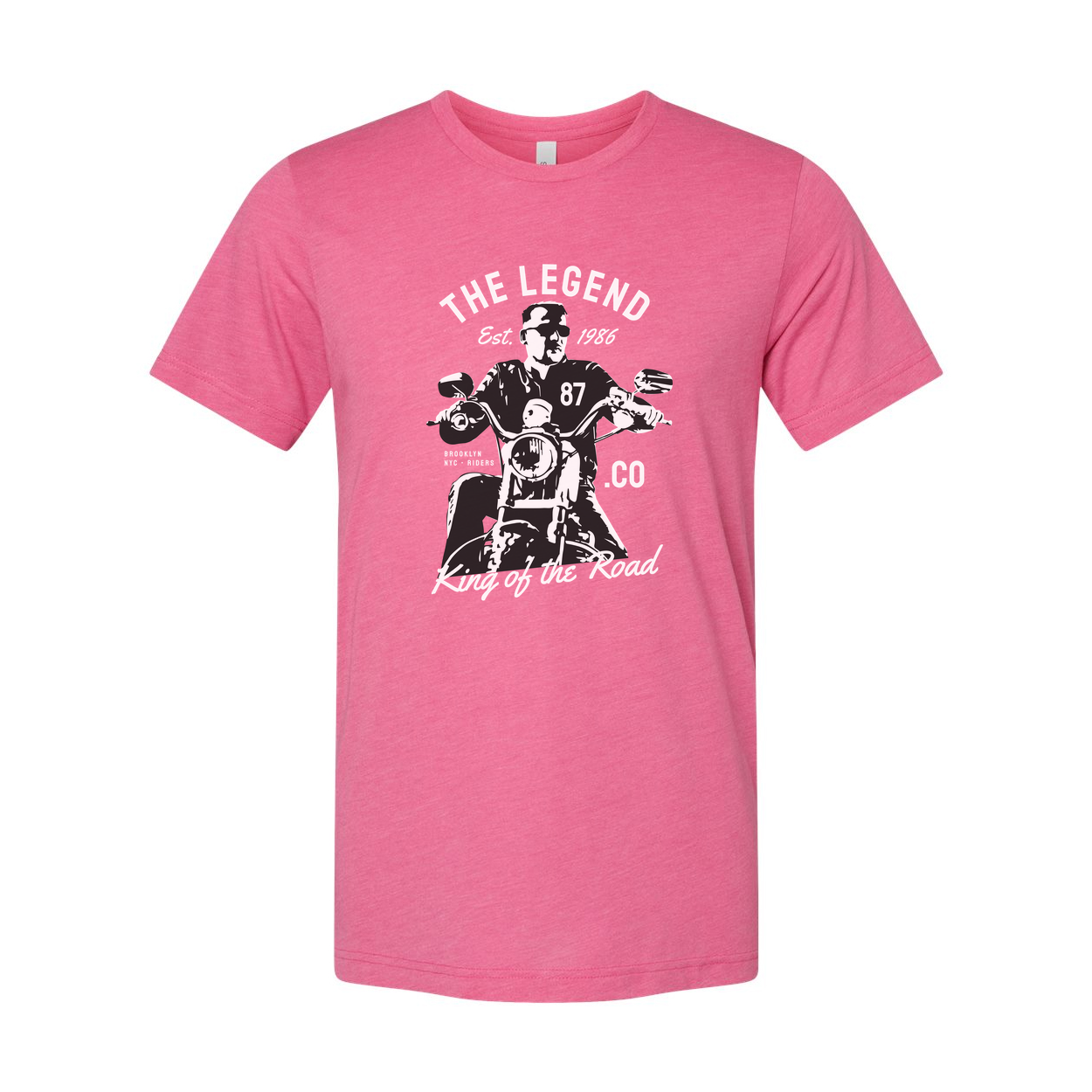 Motorcycle Rider Graphic Tee Unisex T Shirt With Vintage Legend Design King Of The Road