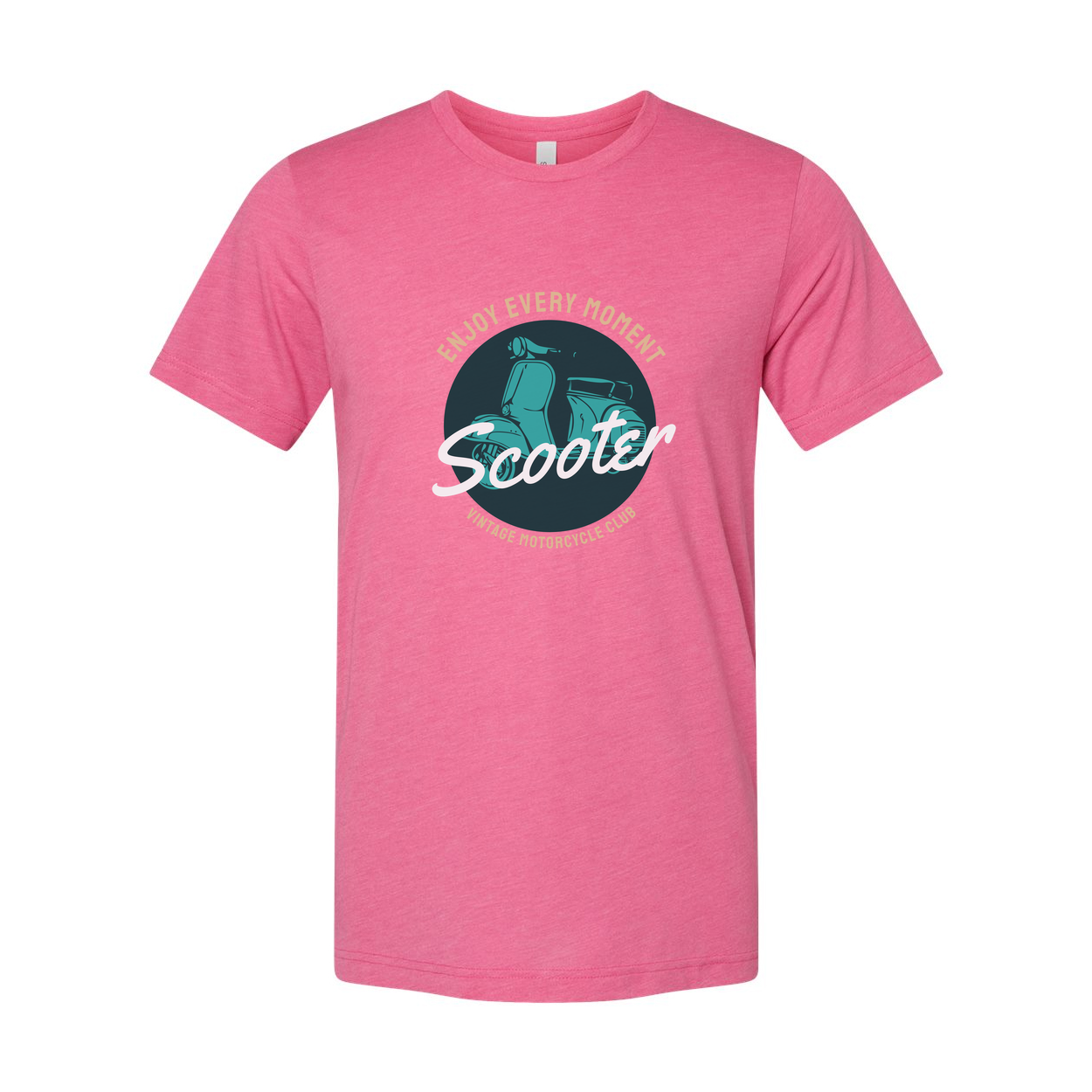 Vintage Scooter Graphic T Shirt With Emblem Unisex Casual Tee For Motorcycle Lovers And Riders