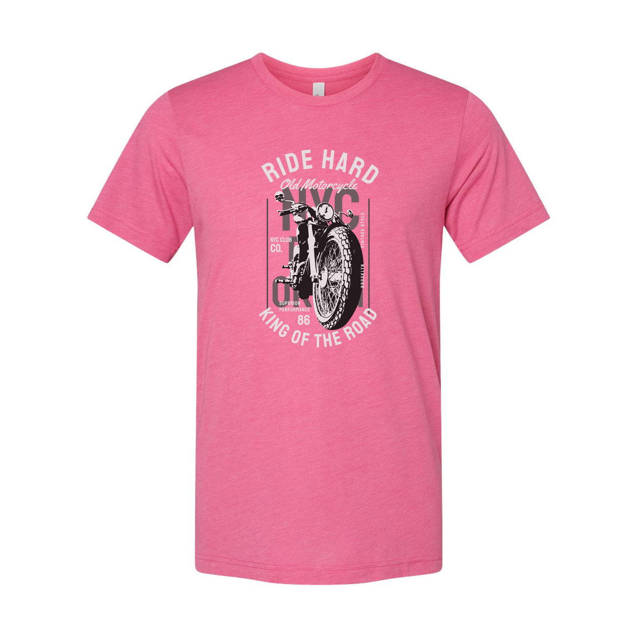 Unisex Motorcycle Graphic Tee With Vintage Bike Print And NYC Design For Riders Everywhere