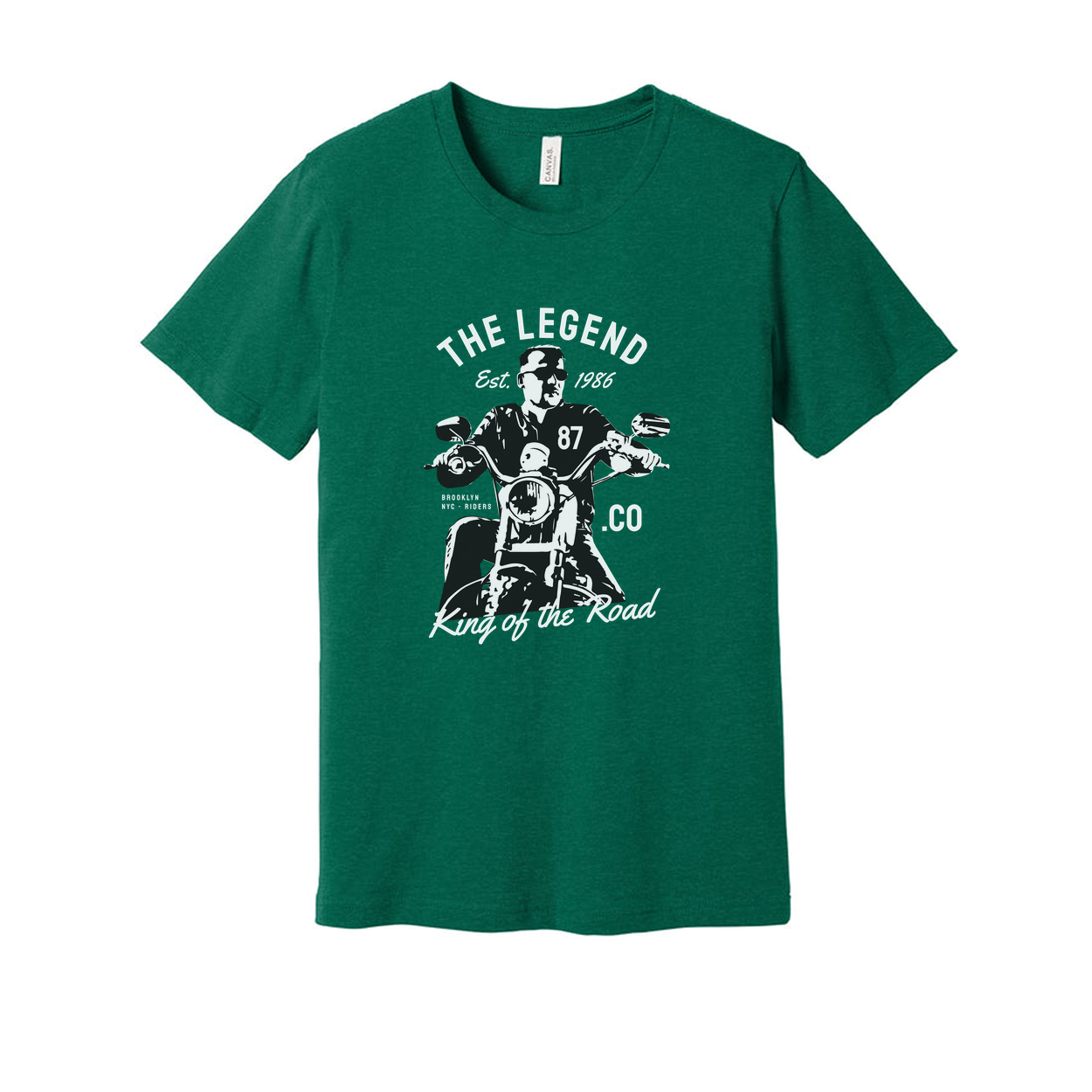 Motorcycle Rider Graphic Tee Unisex T Shirt With Vintage Legend Design King Of The Road