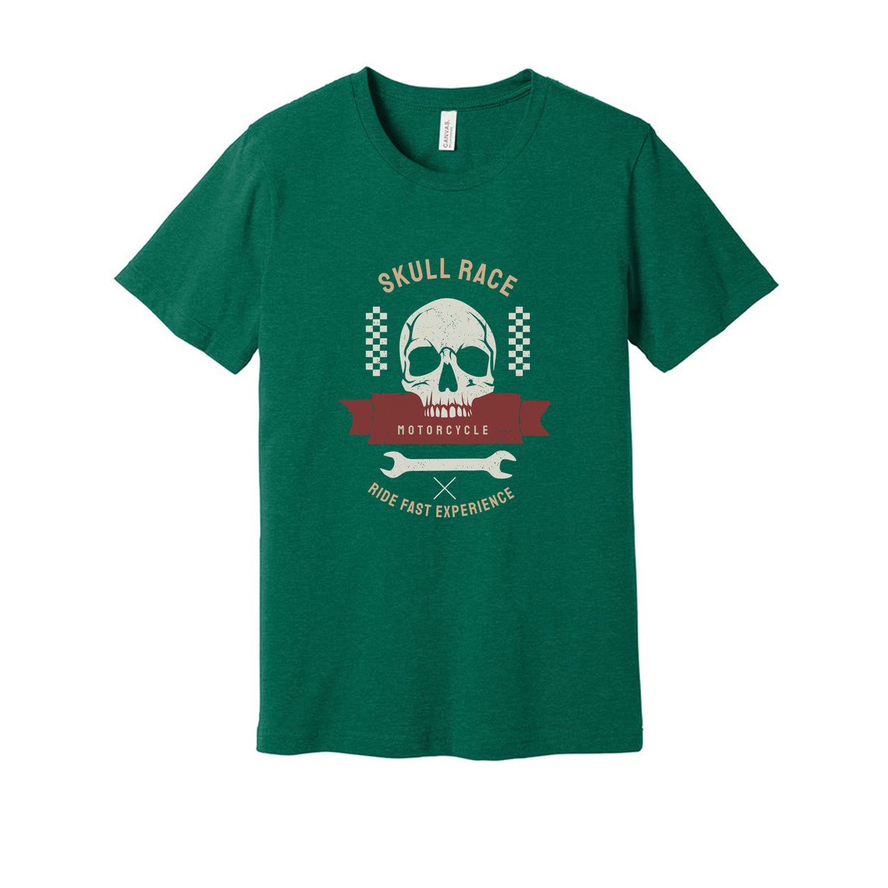 Unisex Skull Race Motorcycle Graphic Tee